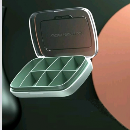 Capsulero verde con 7 divisiones
