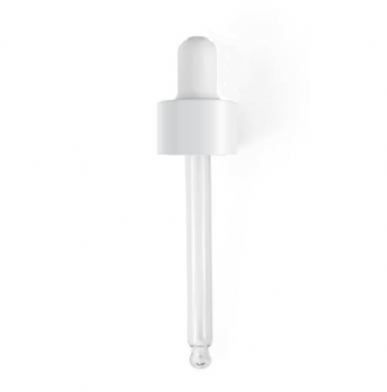 Gotero de vidrio blanco para frasco de 30ml