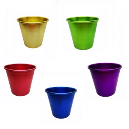 Vaso Elegant de Aluminio Anodizado, 350ml, 6pzas