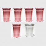 Vaso Fiesta de Aluminio Anodizado, 550ml (5 rosas y 1 plata)